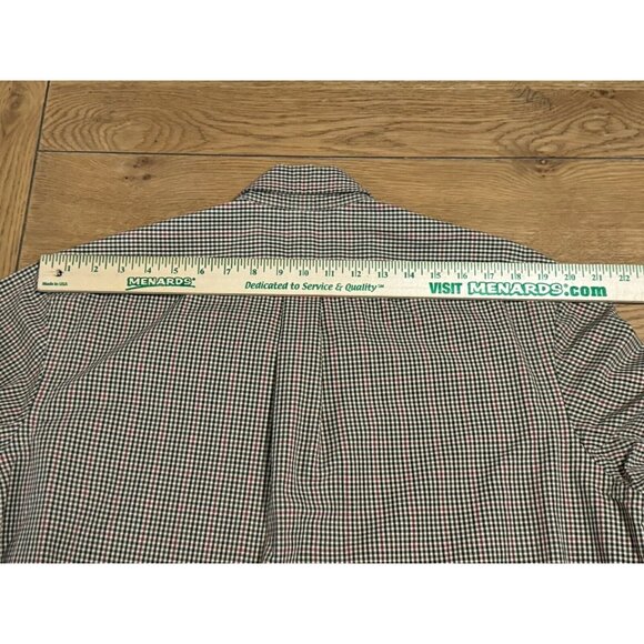 Ralph Lauren Checkered Mens Button Down Up Long Sleeve Brown Size XL Cotton - Picture 13 of 14